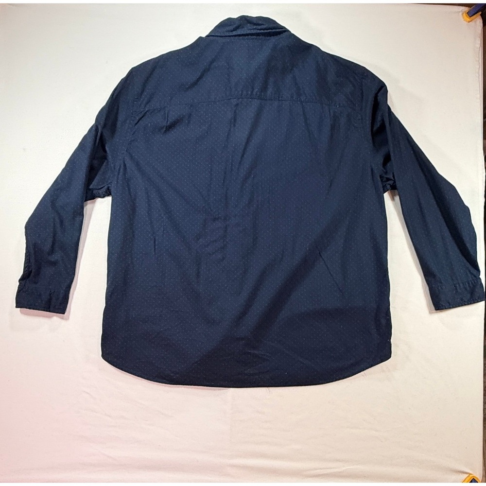 Rye by Hawker Mens 3XL Button Down Shirt Lot Plaid Navy Blue Slub Poplin 2pc
